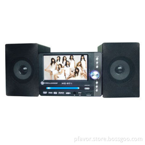 30W 2-channel DVD Micro Hi-fi Component System with 7-inch TFT LCD Display, Bluetooth Optional
